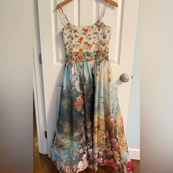 Anthropologie The Muse Basque-Waist Midi Dress Size S - Picture 6 of 7